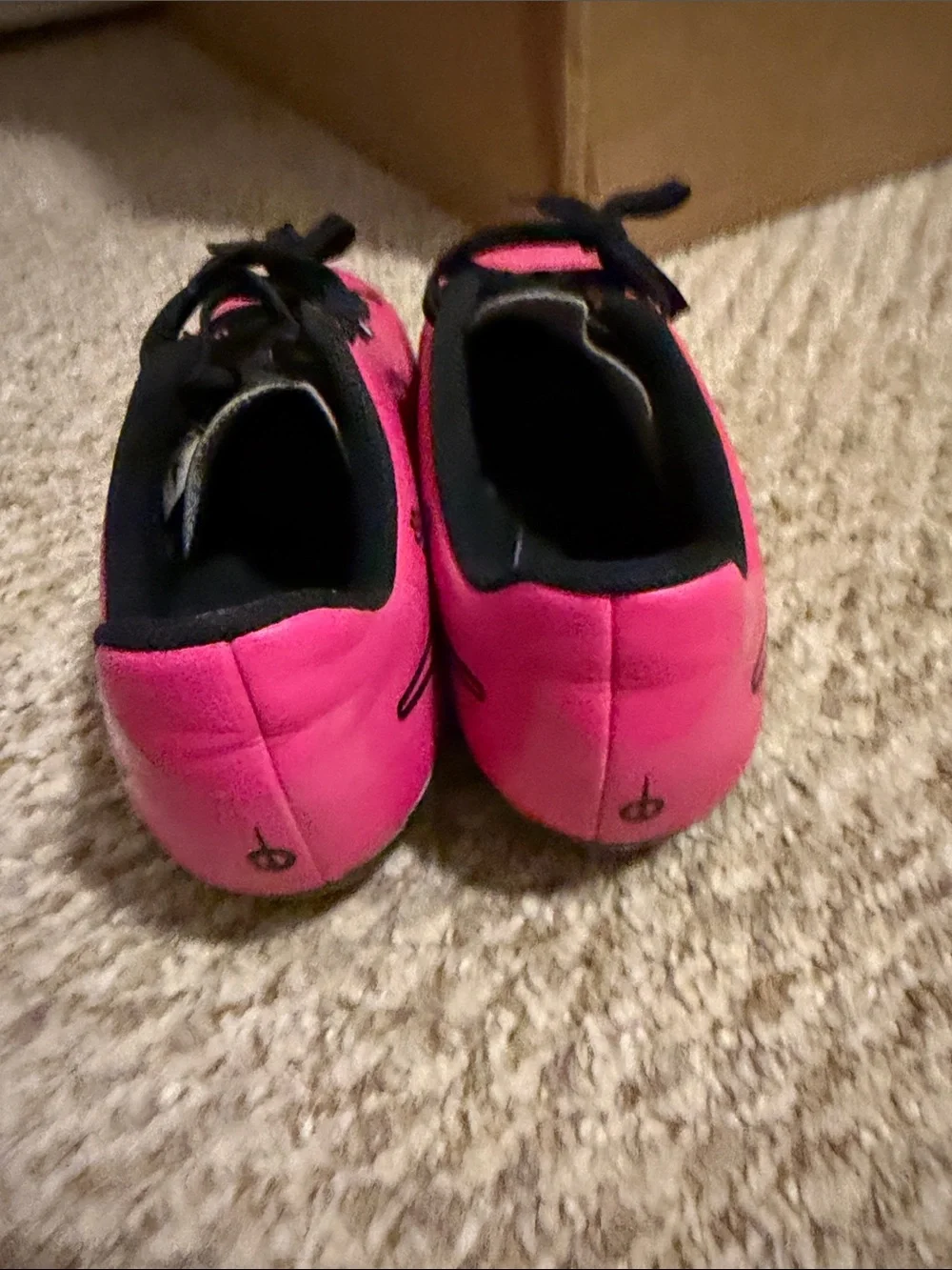 Nike Hot Pink and Black Soccer Cleats